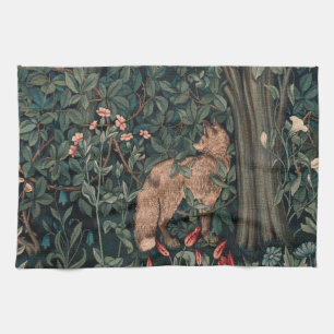 William Morris Greenery Fuchs Wildtier Kunst Geschirrtuch