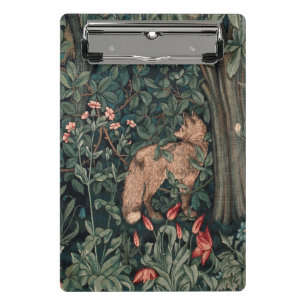 William Morris Greenery Fuchs Wildtier Kunst Mini Klemmbrett