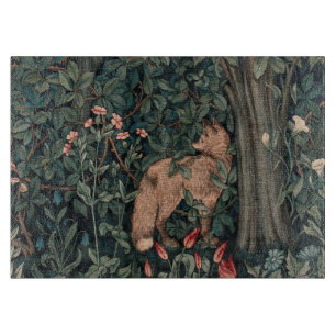 William Morris Greenery Fuchs Wildtier Kunst Schneidebrett