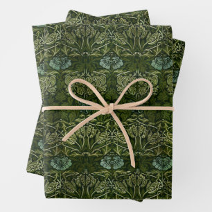 William Morris Große grüne Blätter & Blaue Blume