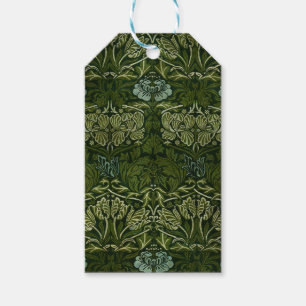 William Morris Große Grüne Tulpen-Rosen-Tapete Geschenkanhänger