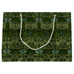 William Morris Große Grüne Tulpen-Rosen-Tapete Geschenktüte