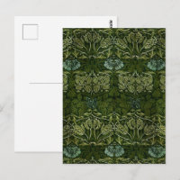 William Morris Große Grüne Tulpen-Rosen-Tapete
