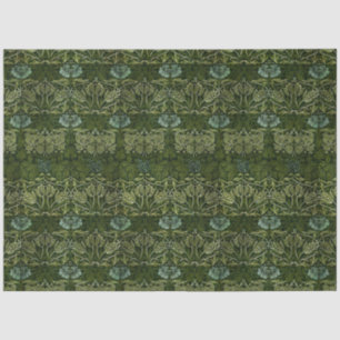 William Morris Große Grüne Tulpen-Rosen-Tapete Seidenpapier