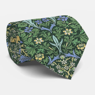 William Morris Grün Floral Vintage Weiße Margerite Krawatte