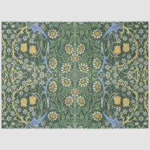 William Morris Grüne Blumen Vintage Weiße Gänseblü