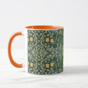 William Morris Grüne Florale Vintage Weiße Gänsebl Tasse