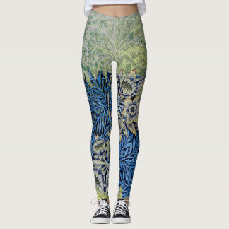 William Morris GRÜNE UND BLAUE Leggings
