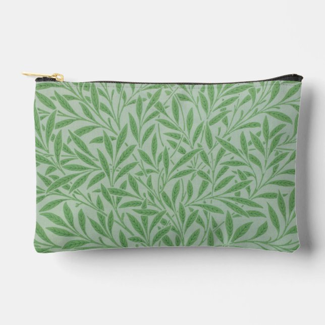 William Morris grüne Weiden-Blätter Zubehörtasche (Vorderseite)