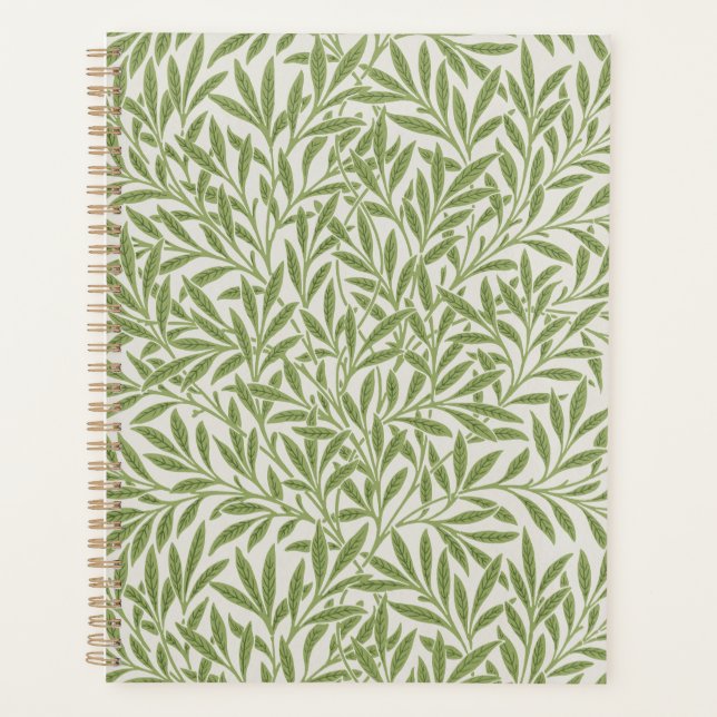 William Morris Grünes Blumen Botanisches Muster Planer (Vorderseite)