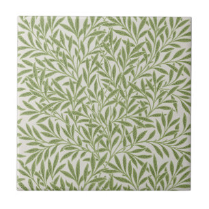 William Morris Grünes Botanisches Blumenmuster Fliese
