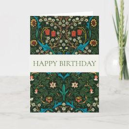 WILLIAM MORRIS "HAPPY BIRTHDAY" GREETING CARD KARTE