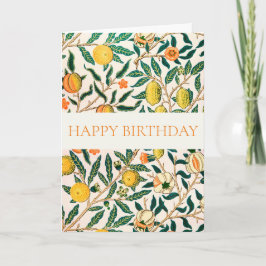 WILLIAM MORRIS "HAPPY BIRTHDAY" GREETING CARD KARTE