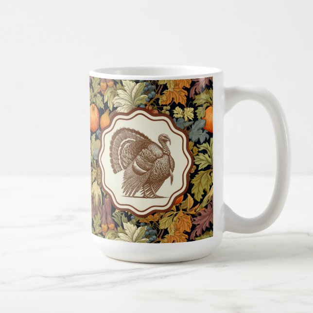 William Morris Herbstkürbisse Tom Truthahn Kaffeetasse (Rechts)