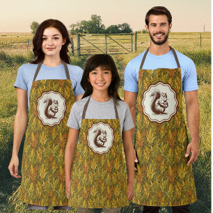 William Morris Herbstmais Eichhörnchen Retro Schürze