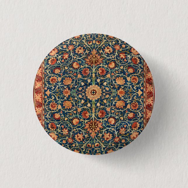 William Morris Holland Park Carpet Pattern Button (Vorderseite)