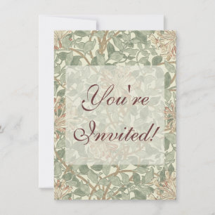 William Morris Honeysuckle Blume Wallpaper Einladung