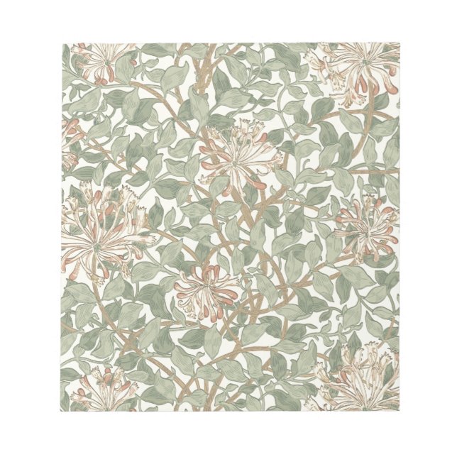 William Morris Honeysuckle Blume Wallpaper Notizblock (Vorderseite)
