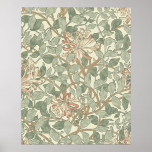 William Morris Honeysuckle Blume Wallpaper Poster