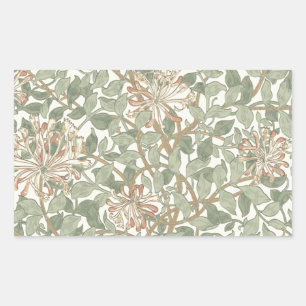 William Morris Honeysuckle Blume Wallpaper Rechteckiger Aufkleber