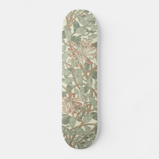 William Morris Honeysuckle Blume Wallpaper Skateboard (Vorderseite)