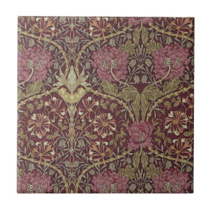 William Morris, Honeysuckle, blumenreich. Muster, Fliese