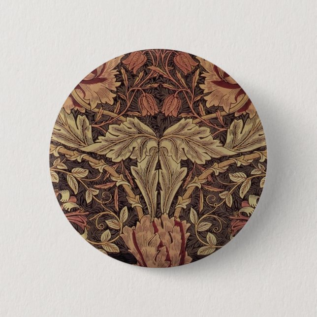William Morris Honeysuckle Classic Button (Vorderseite)