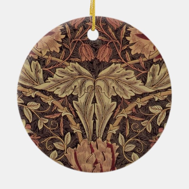 William Morris Honeysuckle Classic Keramik Ornament (Hinten)