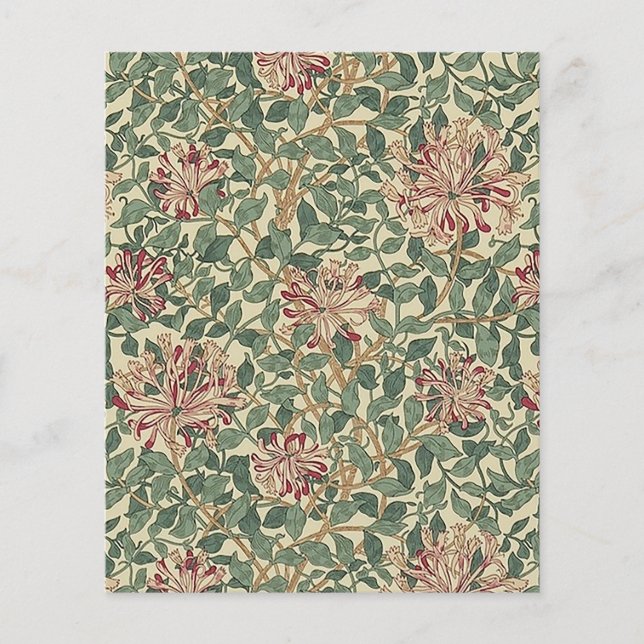 William Morris, Honeysuckle Floral Scrapbook Paper (Vorderseite)