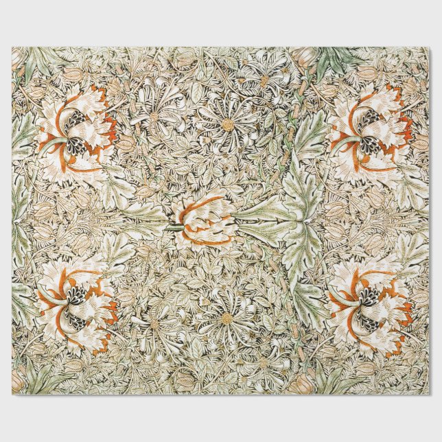 WILLIAM MORRIS : HONEYSUCKLE GESCHENKPAPIER (Flach)