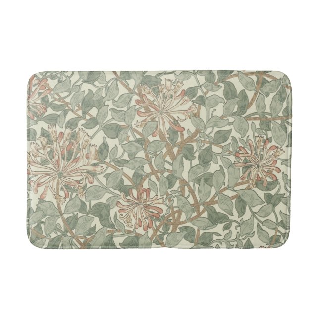 William Morris Honeysuckle Green Badematte (Vorderseite)