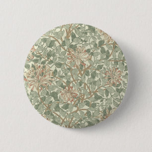 William Morris Honeysuckle Green Button