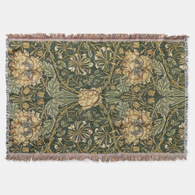 William Morris Honeysuckle Green Decke (Vorderseite)