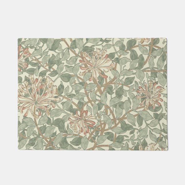 William Morris Honeysuckle Green Fußmatte (Vorderseite)