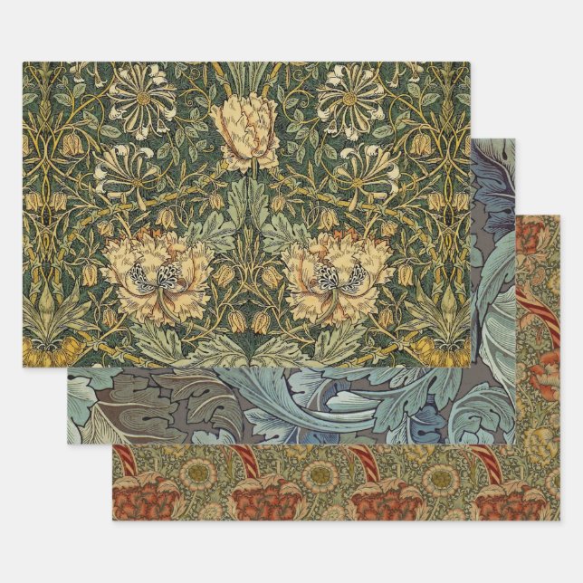 William Morris Honeysuckle Green Geschenkpapier Set (Set)