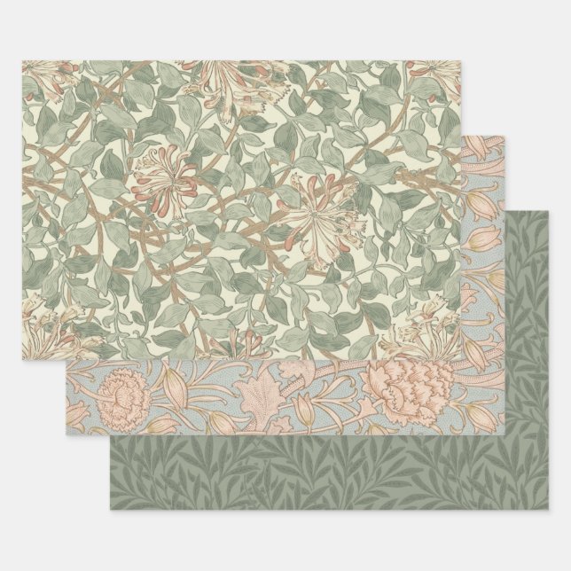William Morris Honeysuckle Green Geschenkpapier Set (Set)