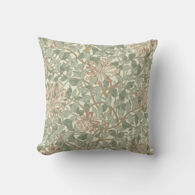 William Morris Honeysuckle Green Kissen (Vorderseite)