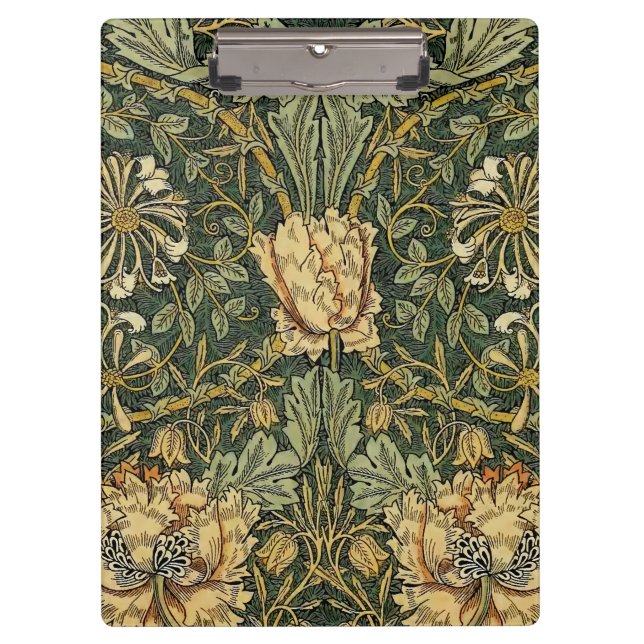 William Morris Honeysuckle Green Klemmbrett (Vorderseite)
