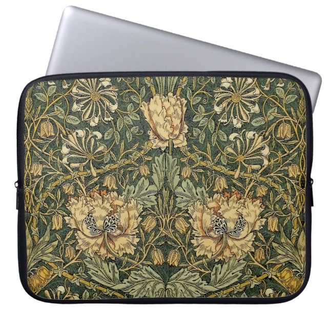 William Morris Honeysuckle Green Laptopschutzhülle (Vorderseite)