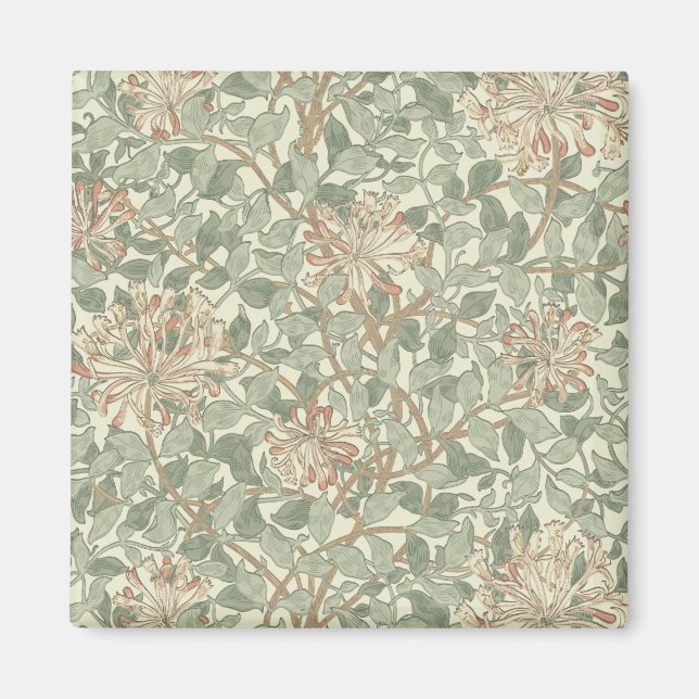 William Morris Honeysuckle Green Magnet (Vorne)