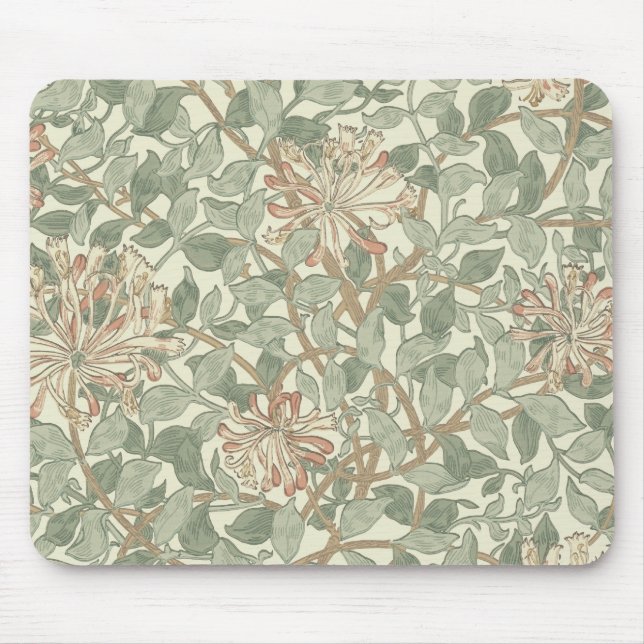 William Morris Honeysuckle Green Mousepad (Vorne)