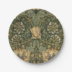 William Morris Honeysuckle Green Pappteller