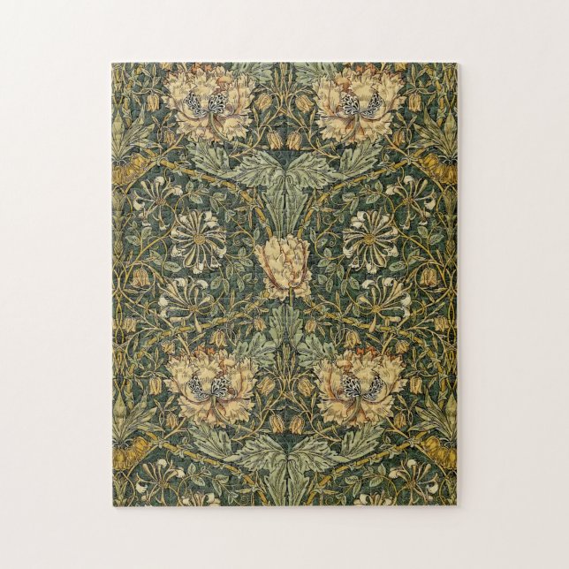 William Morris Honeysuckle Green Puzzle (Vertikal)