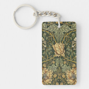 William Morris Honeysuckle Green Schlüsselanhänger