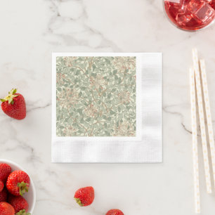 William Morris Honeysuckle Green Serviette