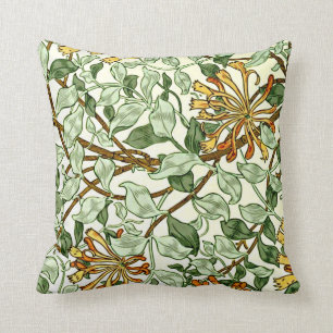 William Morris - Honeysuckle Green und Gold  Kissen