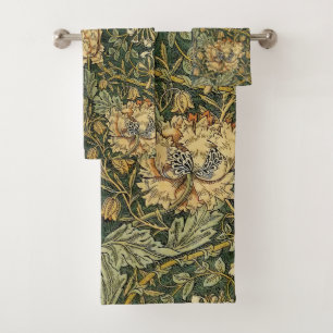 William Morris Honeysuckle Green Yellow Badhandtuch Set