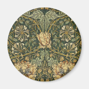 William Morris Honeysuckle Green Yellow Magnet