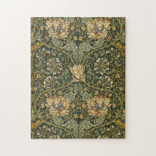 William Morris Honeysuckle Green Yellow Puzzle