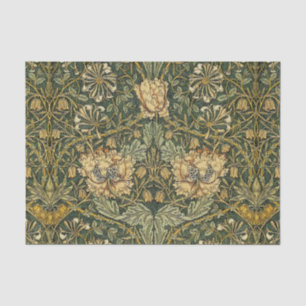 William Morris Honeysuckle Green Yellow Seidenpapier